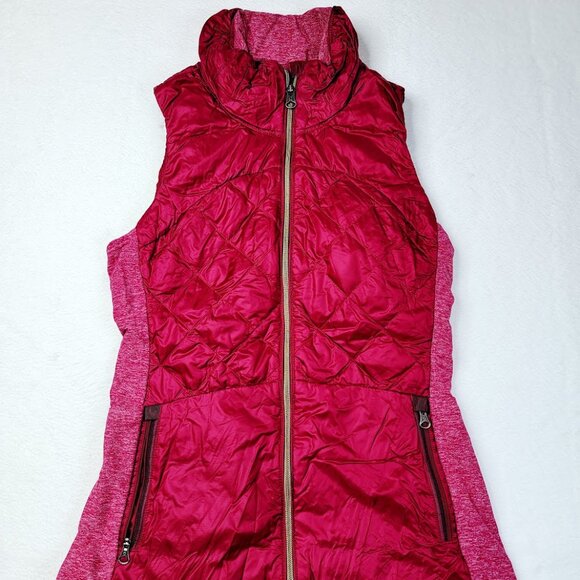 Lululemon Women's Berry Rumble Down For A Run Slim Full-Zip Puffer Vest Size 4 - Picture 2 of 7
